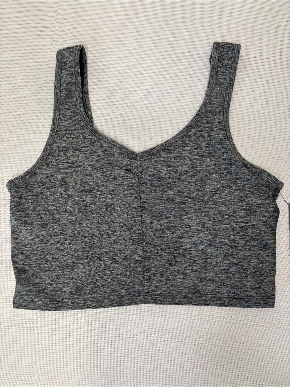 Harmony Balance Gray Support Crop Bralette Size L NWT